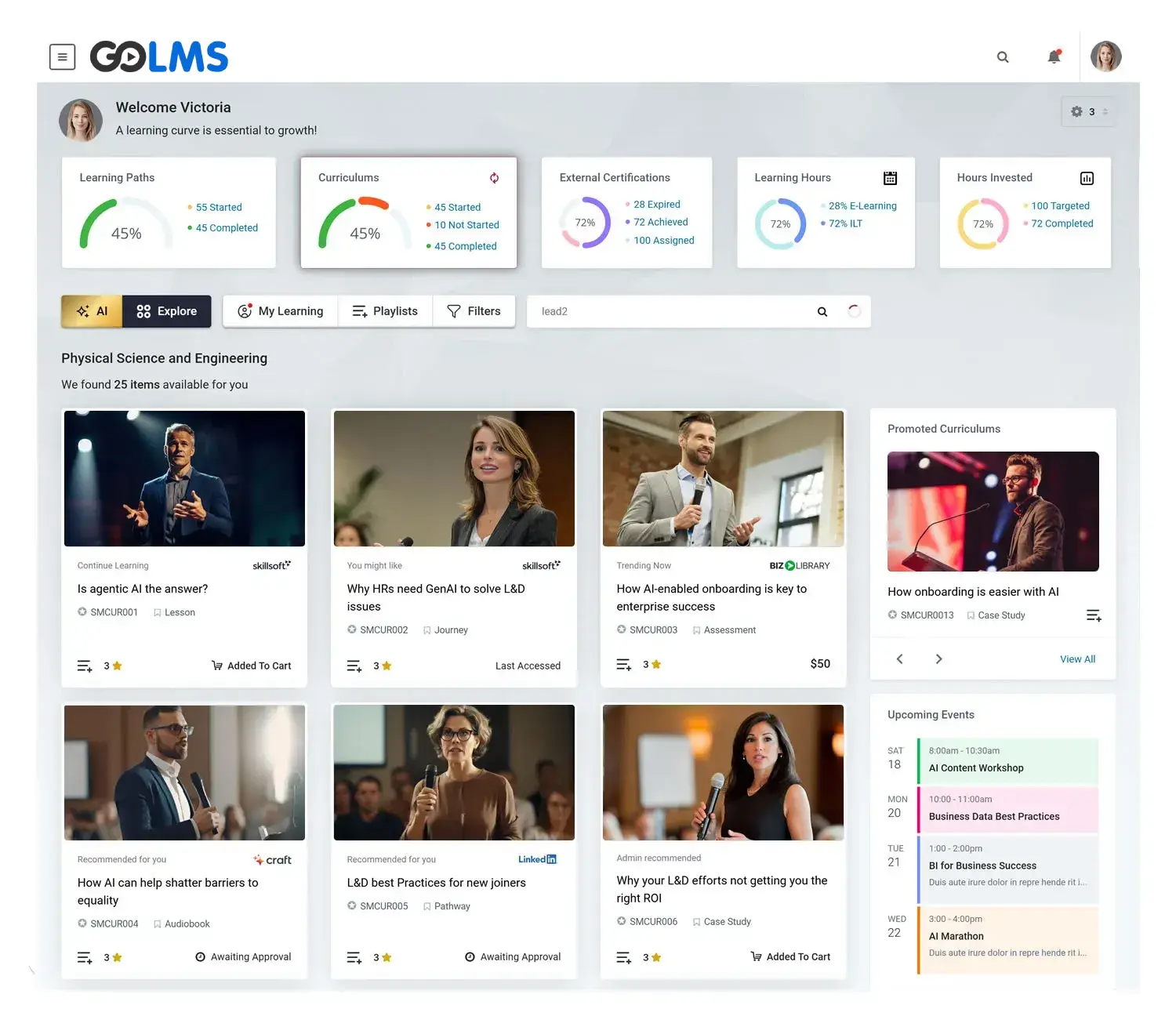 GOLMS Dashboard